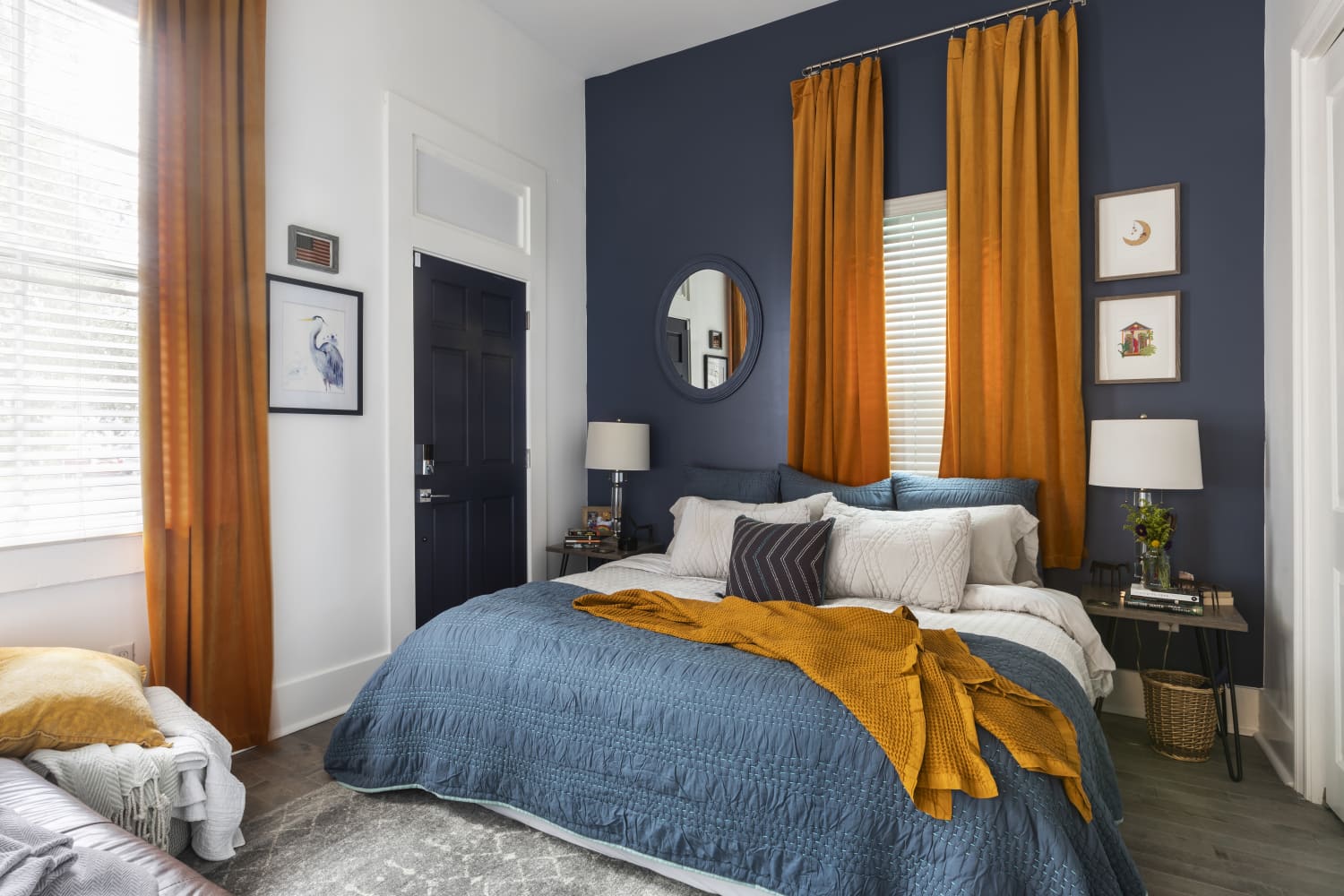Bedroom blanket storage outlet